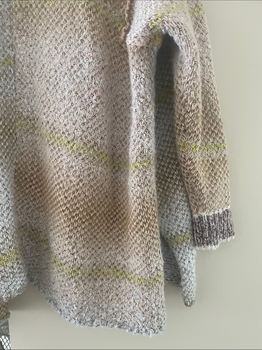 Free People Cozy Open-Front Women’s Cardigan Sweater in Neutral Mix - Picture 7 of 12